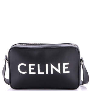 Celine Logo Messenger Bag Leather Small #241769C11B